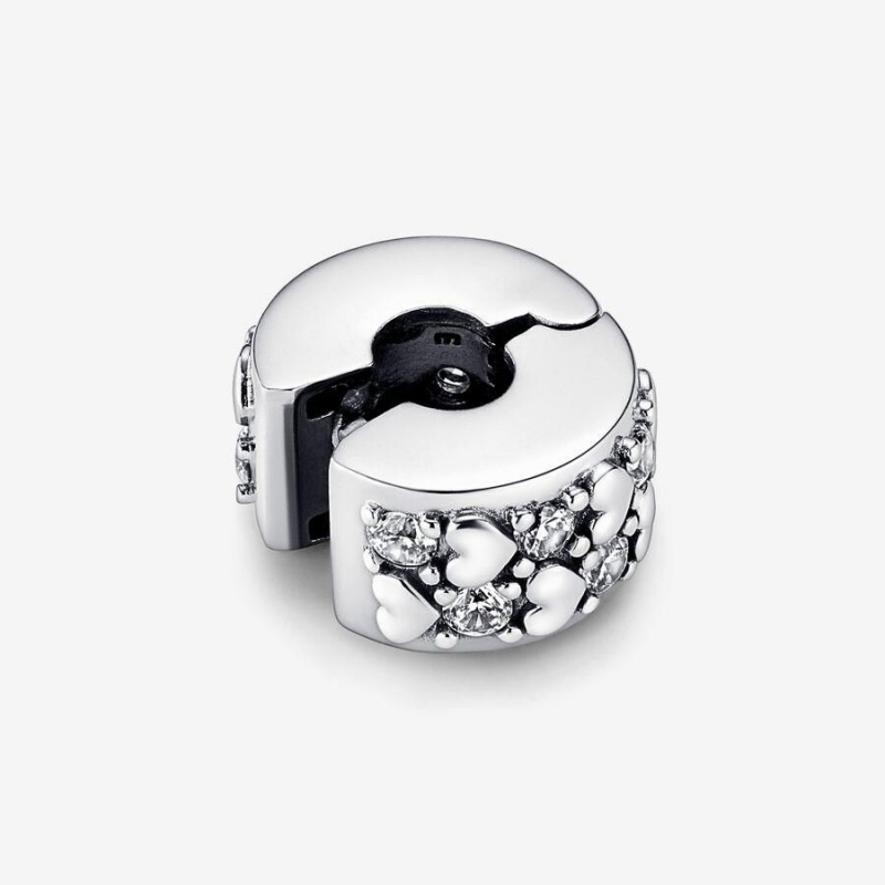 Charm Pandora Infinite Hearts Sparkling Clip | IFV-65465914