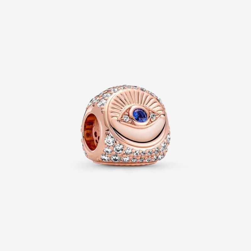 Charm Pandora Hamsa All-Seeing Eye & Feather Three-Sided Multicolore | TCS-12039587