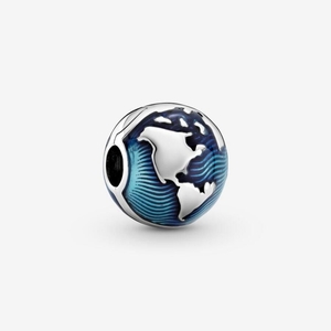 Charm Pandora Globe Clip Bleu | YTF-10721204