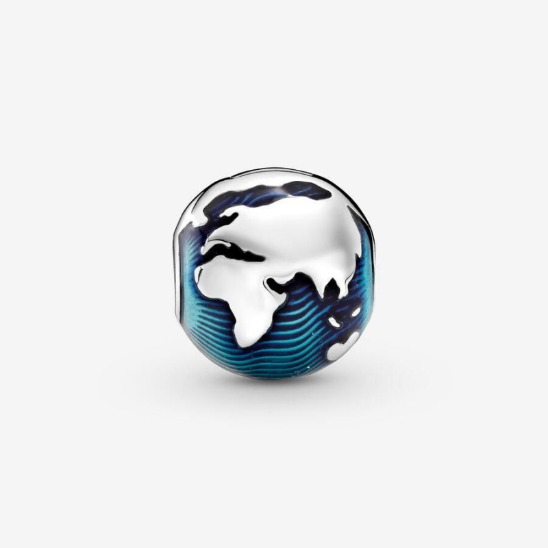 Charm Pandora Globe Clip Bleu | YTF-10721204