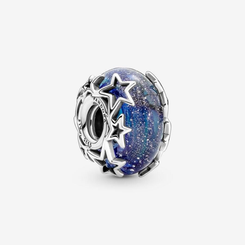 Charm Pandora Galaxy & Star Murano Bleu | YJO-27196595