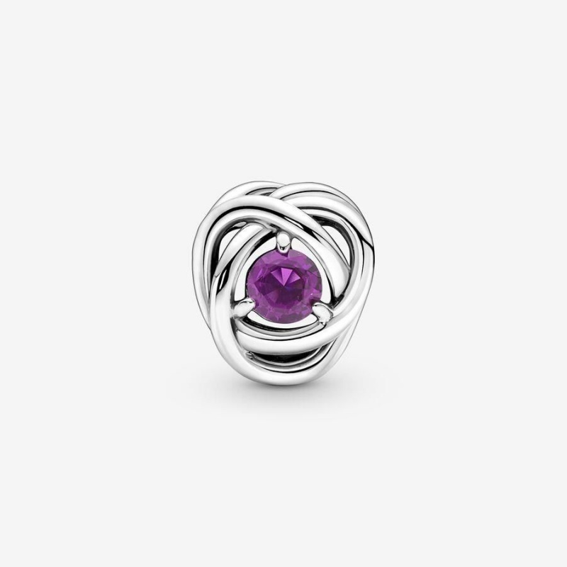 Charm Pandora February Eternity Circle Violette | GLX-61675871