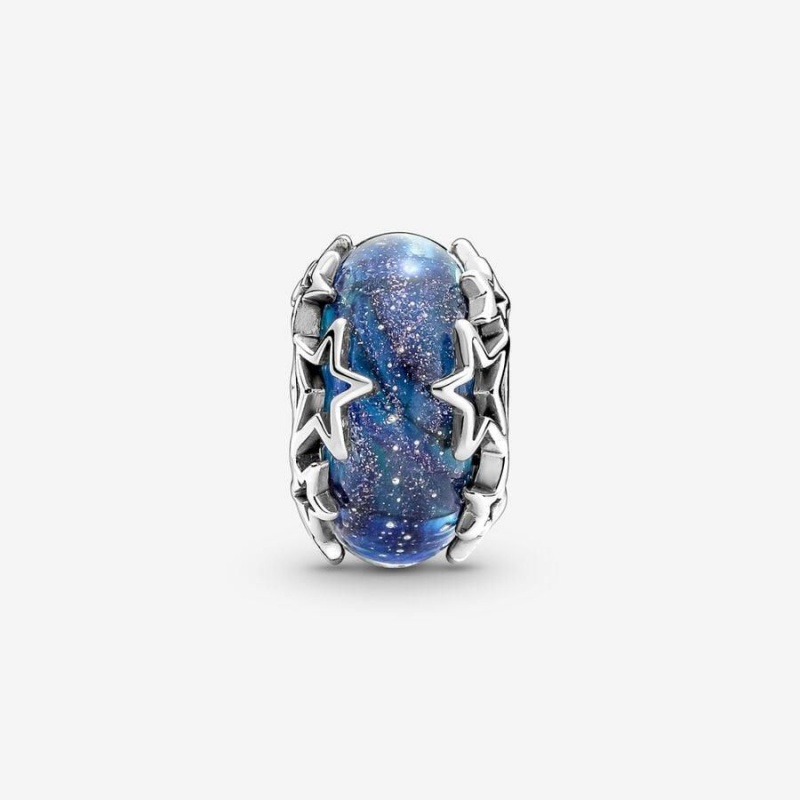 Charm Pandora Galaxy & Star Murano Bleu | YJO-27196595