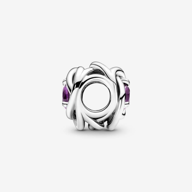 Charm Pandora February Eternity Circle Violette | GLX-61675871