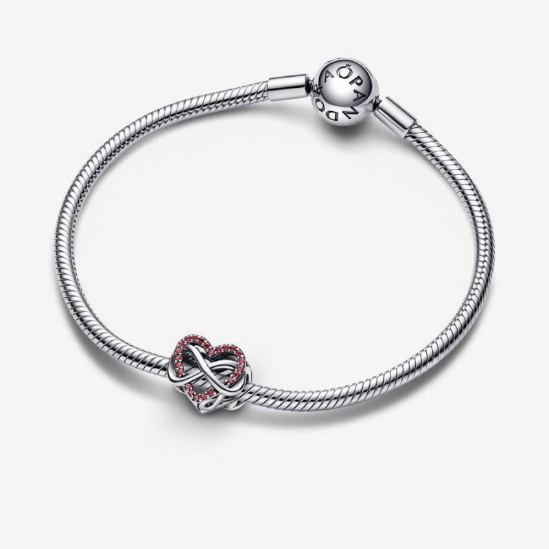 Charm Pandora Family Infinity Heart Rouge | YPT-56550724