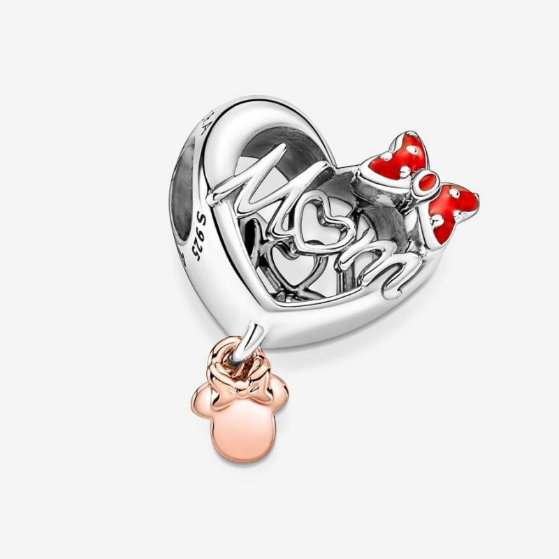 Charm Pandora Disney Minnie Mouse Mom Heart Rouge | XNP-26223427