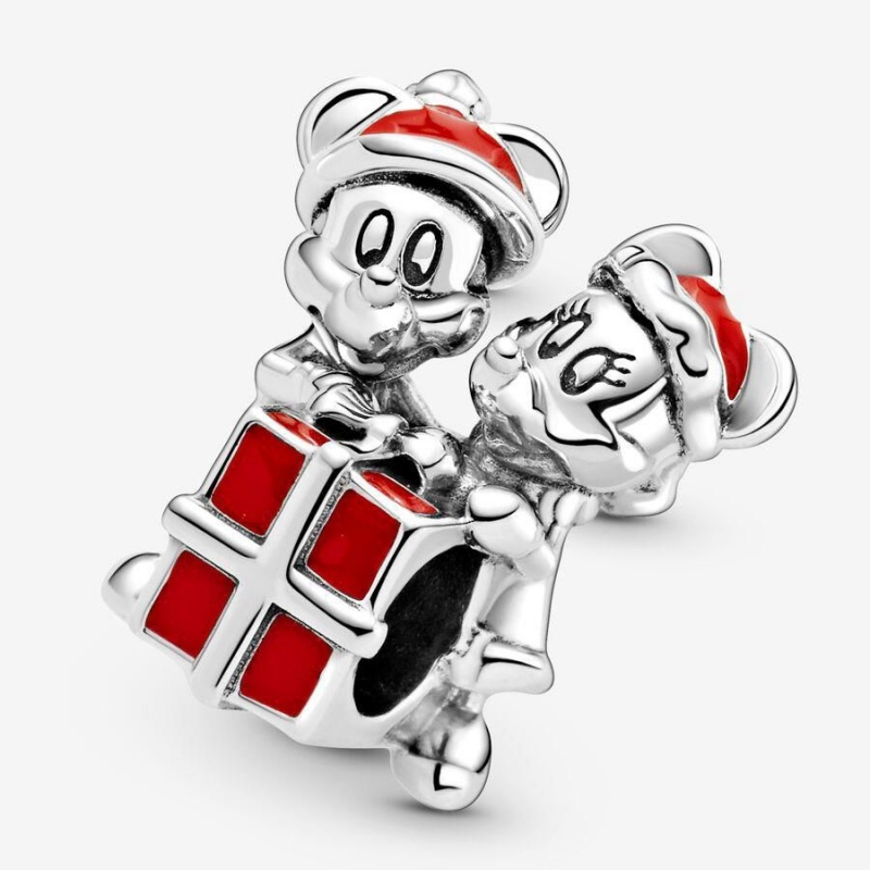 Charm Pandora Disney Mickey Mouse and Minnie Mouse Present Rouge | ESB-98606069