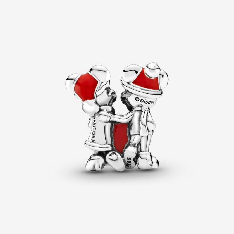 Charm Pandora Disney Mickey Mouse and Minnie Mouse Present Rouge | ESB-98606069