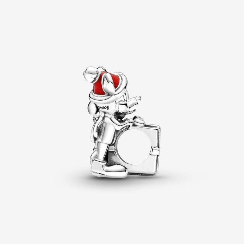 Charm Pandora Disney Mickey Mouse and Minnie Mouse Present Rouge | ESB-98606069