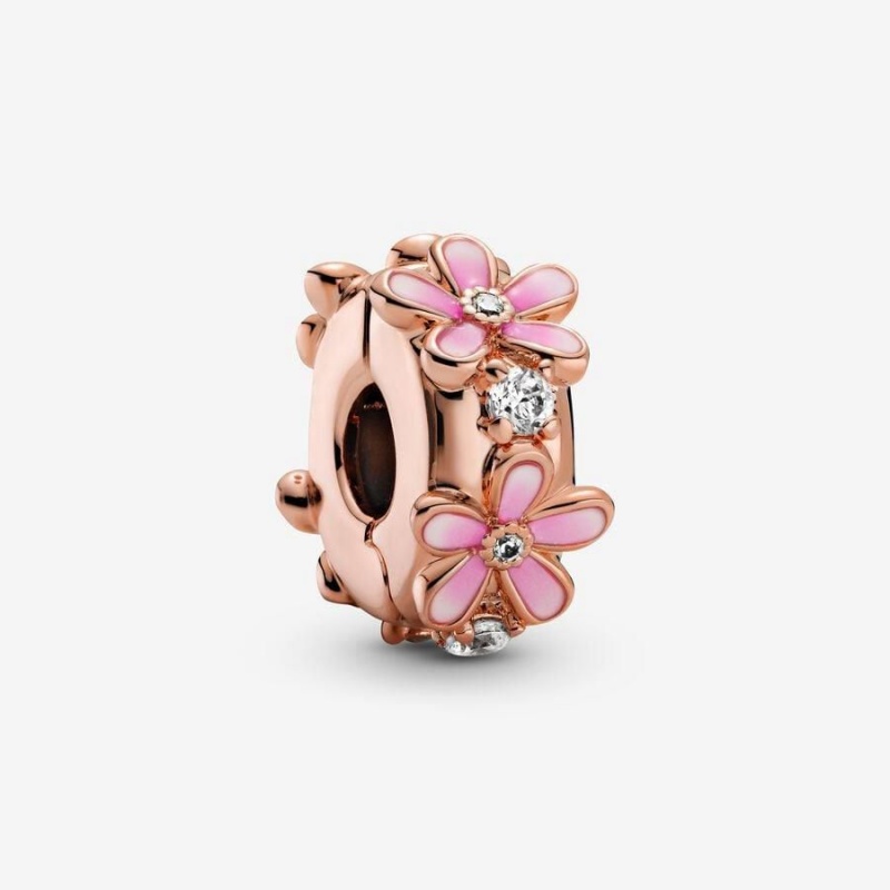 Charm Pandora Daisy Spacer Clip Rose | XAU-44136455