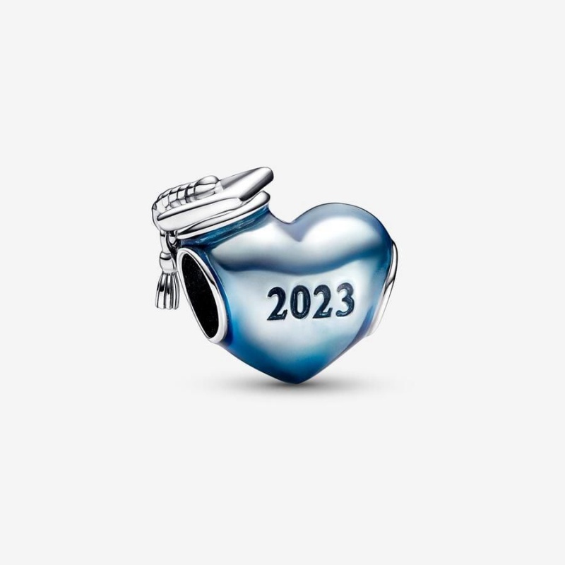 Charm Pandora 2023 Graduation Heart Bleu | SVB-87456808