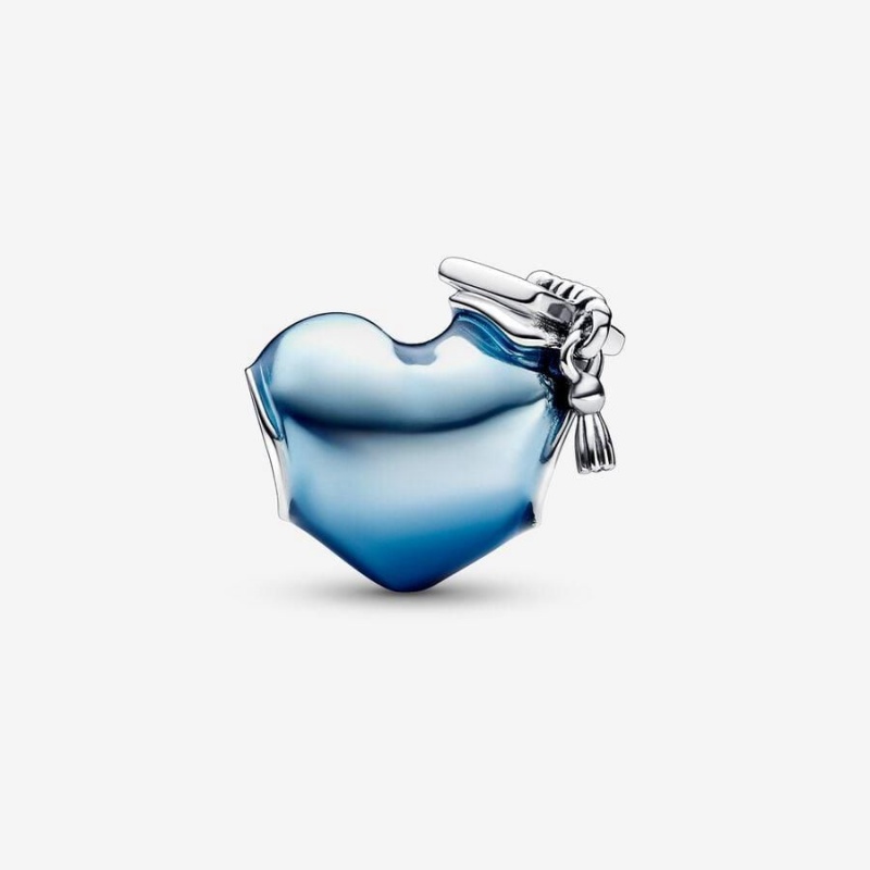 Charm Pandora 2023 Graduation Heart Bleu | SVB-87456808