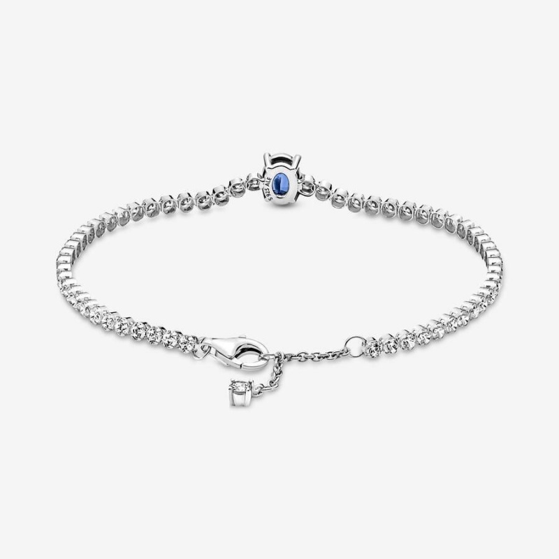 Bracelet avec Charms Pandora Sparkling Pavé Tennis Bleu | YXV-09988680