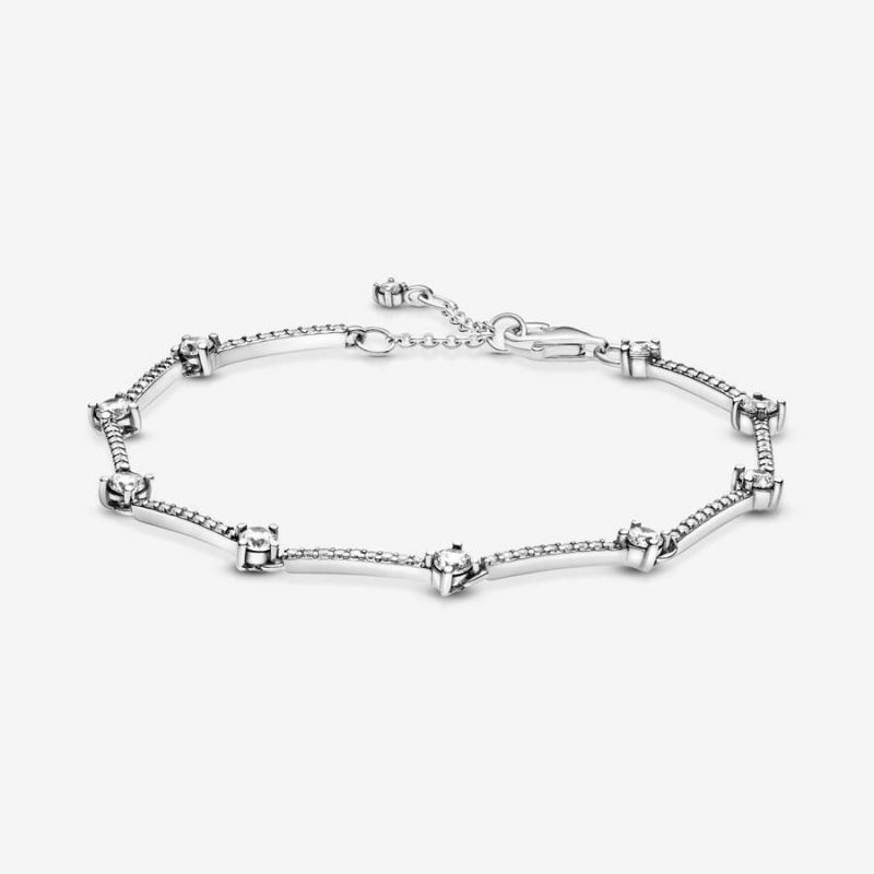 Bracelet avec Charms Pandora Sparkling Pavé Bars | ZOL-55114203