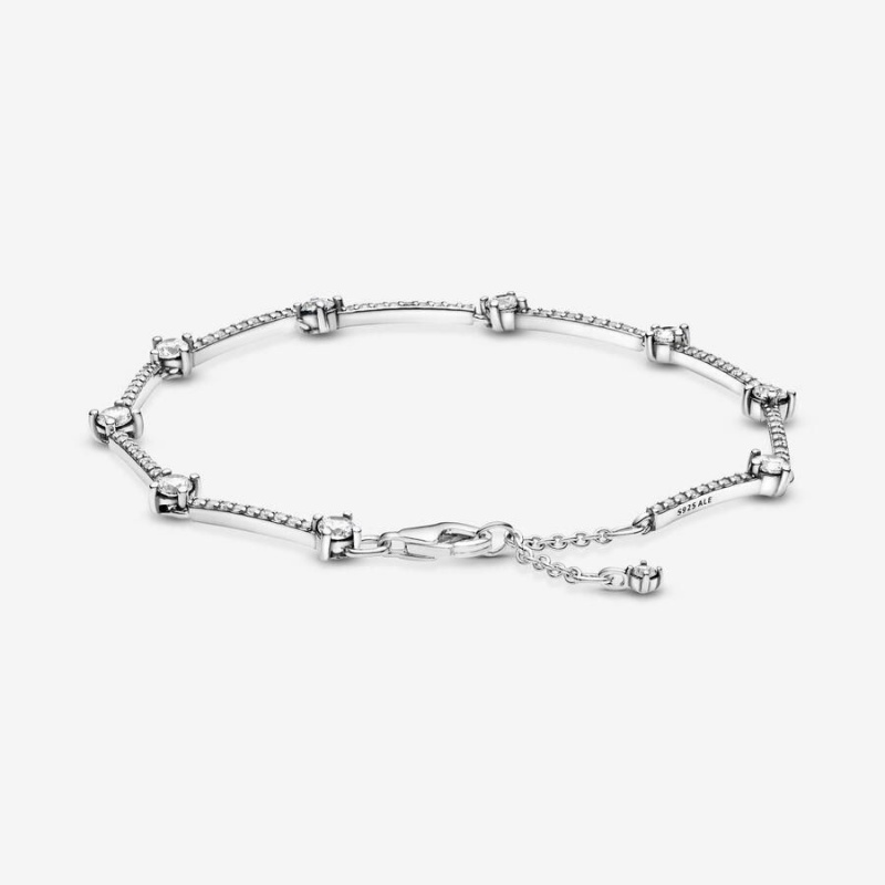 Bracelet avec Charms Pandora Sparkling Pavé Bars | ZOL-55114203