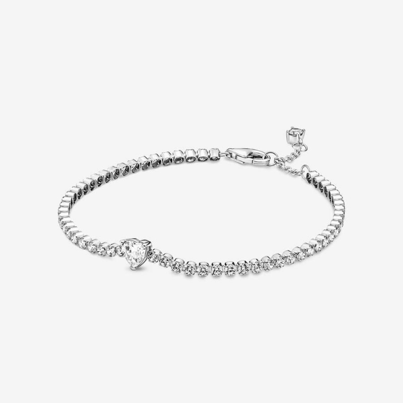 Bracelet avec Charms Pandora Sparkling Heart Tennis | GXY-08818253