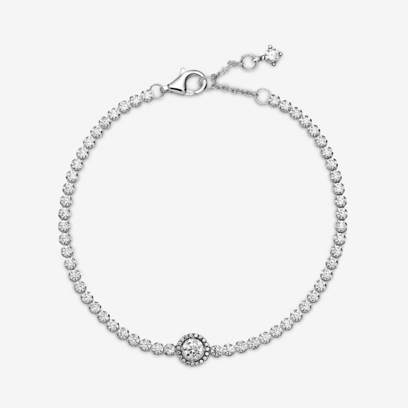 Bracelet avec Charms Pandora Sparkling Halo Tennis | QPR-40660484