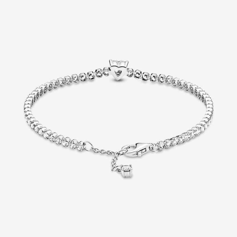 Bracelet avec Charms Pandora Sparkling Heart Tennis | GXY-08818253