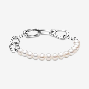 Bracelet avec Charms Pandora ME Treated Freshwater Cultured Pearl Blanche | OUA-18628581