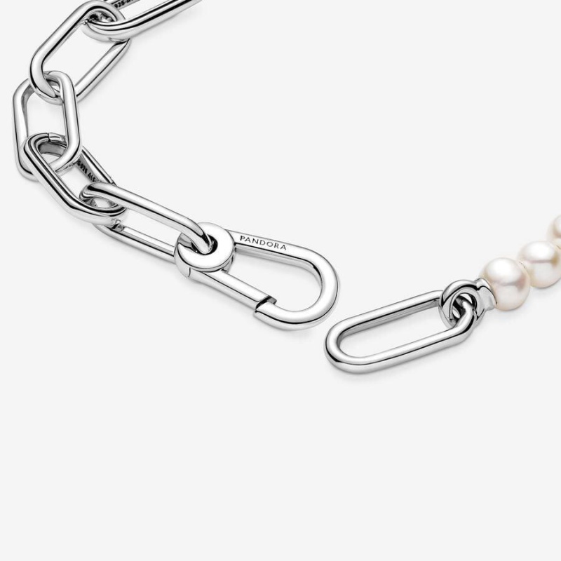 Bracelet avec Charms Pandora ME Treated Freshwater Cultured Pearl Blanche | OUA-18628581