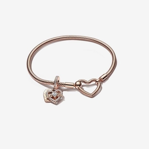 Bracelet avec Charms Pandora Heart & Mom Dangle | FTY-52444926