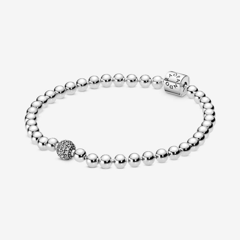 Bracelet avec Charms Pandora Beads & Pavé | QOZ-70274948