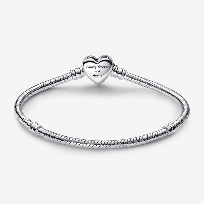 Bracelet Cha?ne Pandora Moments Sparkling Infinity Heart Clasp Snake | YKA-49799119