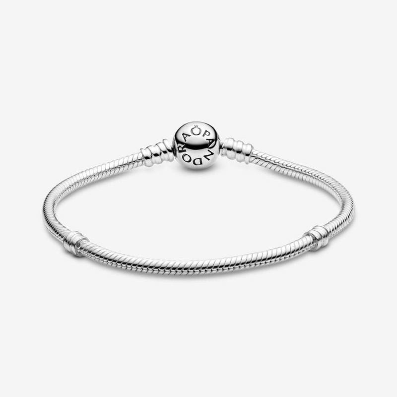 Bracelet Cha?ne Pandora Moments Sparkling Heart Clasp Snake | EXP-78675371