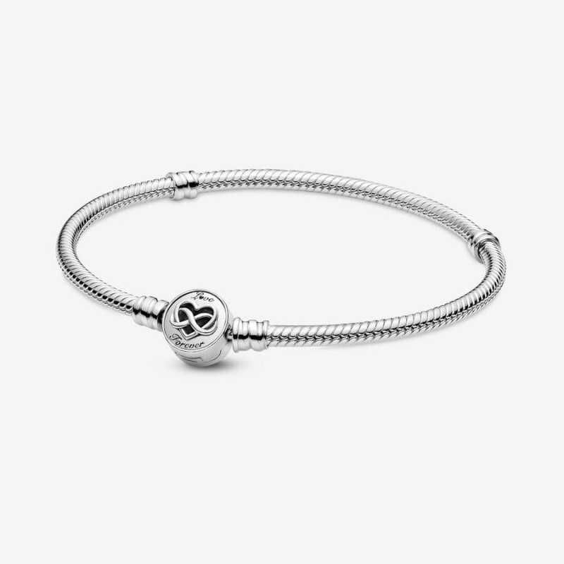 Bracelet Cha?ne Pandora Moments Heart Infinity Clasp Snake | YMK-56218210