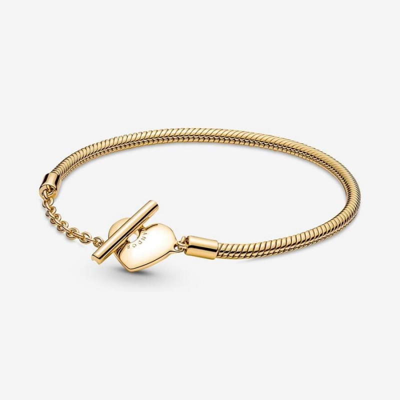 Bracelet Cha?ne Pandora Moments Heart T-Bar Snake | CAQ-02033503