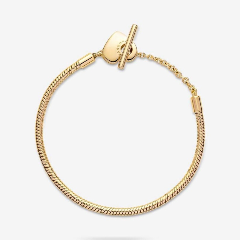 Bracelet Cha?ne Pandora Moments Heart T-Bar Snake | CAQ-02033503