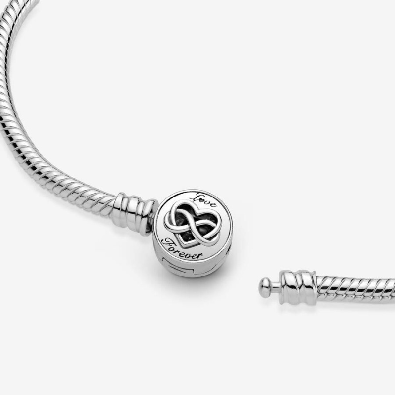 Bracelet Cha?ne Pandora Moments Heart Infinity Clasp Snake | YMK-56218210