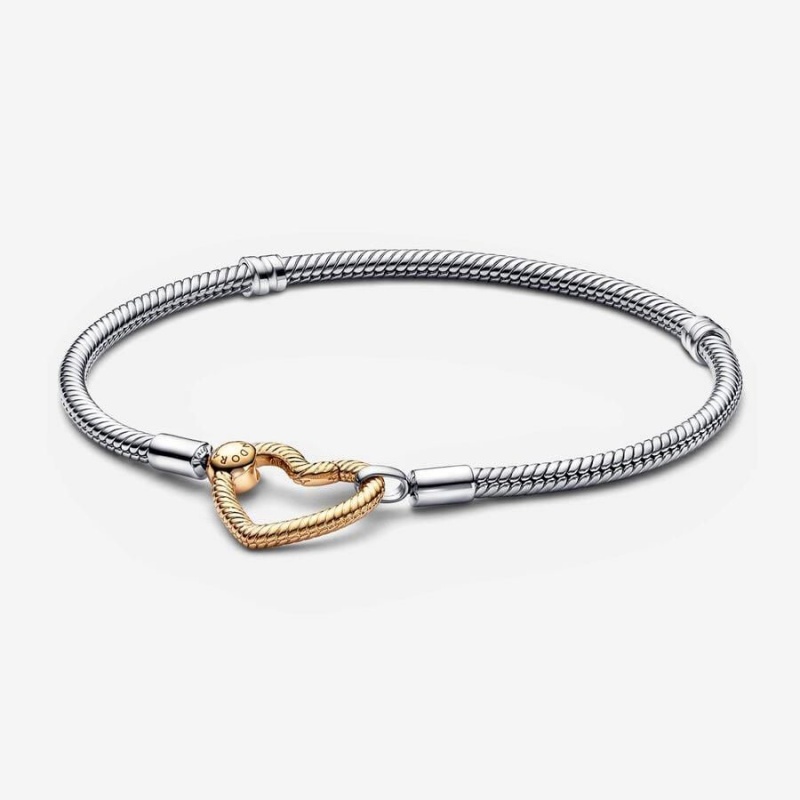 Bracelet Cha?ne Pandora Moments Heart Closure Snake | JWA-06846337