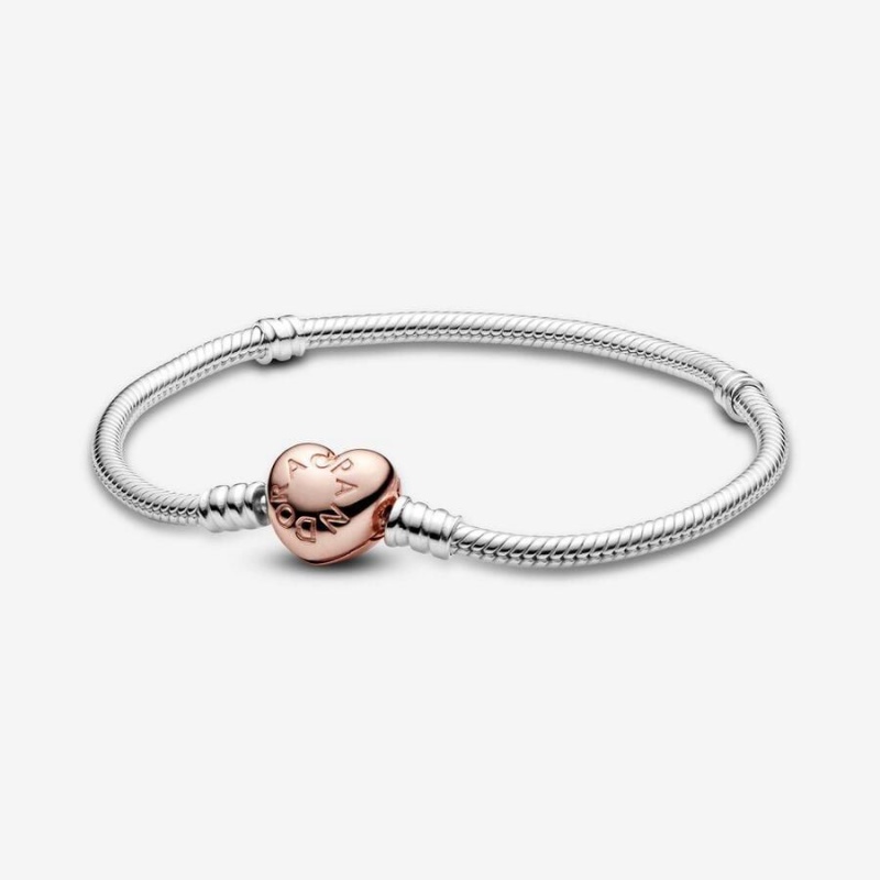 Bracelet Cha?ne Pandora Moments Heart Clasp Snake | KTY-63285828