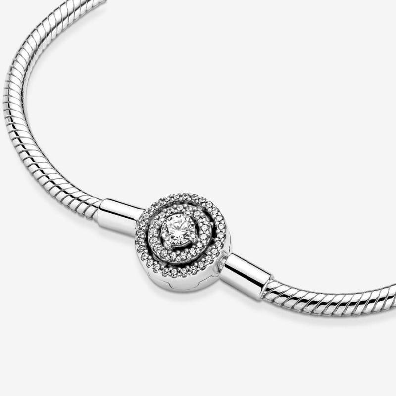 Bracelet Cha?ne Pandora Moments Halo Snake | XRQ-30936639