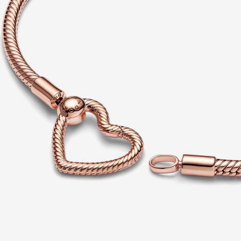 Bracelet Cha?ne Pandora Moments Heart Closure Snake | QFI-55179631