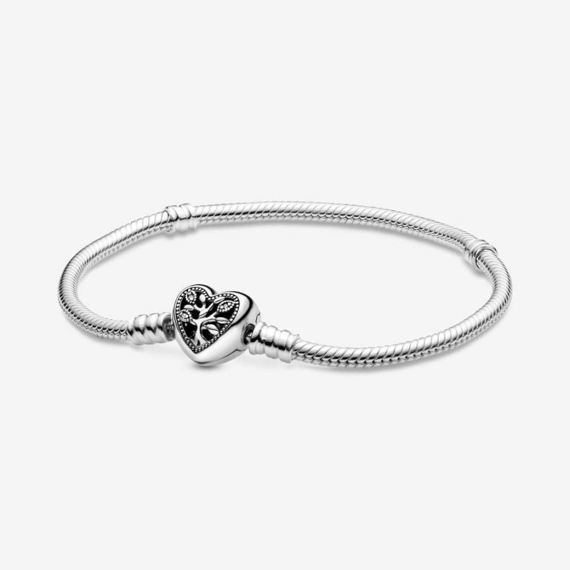 Bracelet Cha?ne Pandora Moments Family Tree Heart Clasp Snake | TIV-45527699