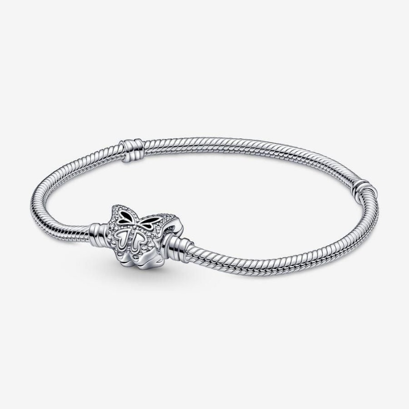 Bracelet Cha?ne Pandora Moments Butterfly Clasp Snake | ETK-66359762