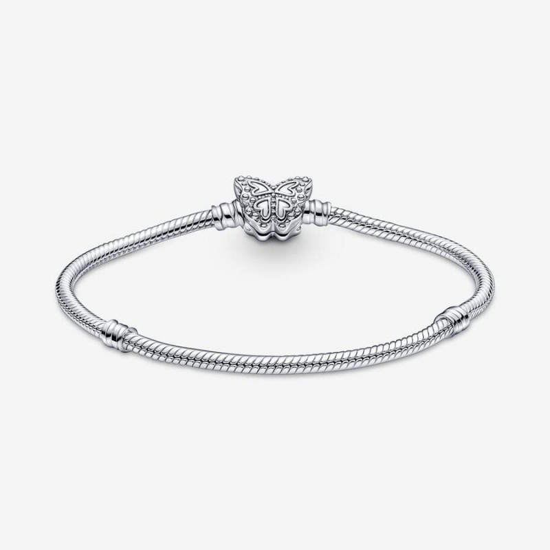 Bracelet Cha?ne Pandora Moments Butterfly Clasp Snake | ETK-66359762