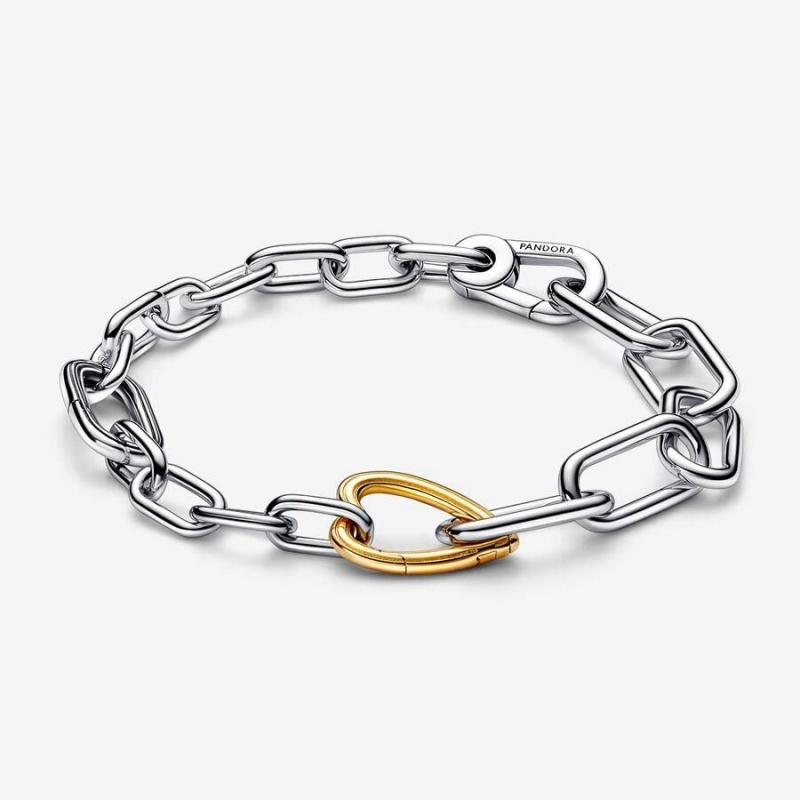 Bracelet Cha?ne Pandora ME Two-Tone Heart Link | DLI-81321749