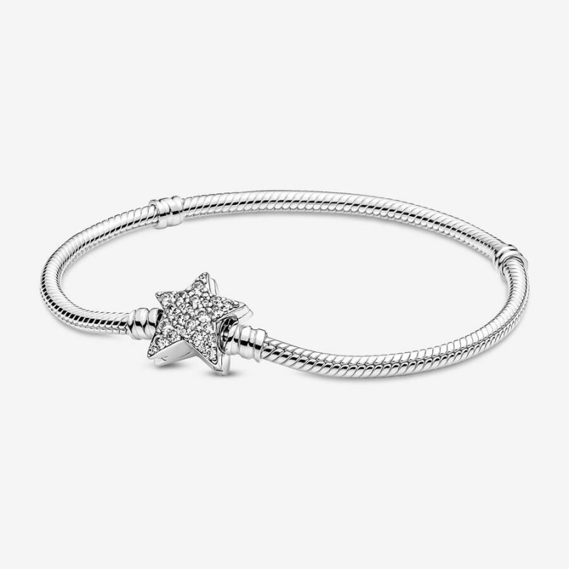 Bracelet Cha?ne Pandora Moments Asymmetric Star Clasp Snake | HBT-69893348