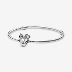 Bracelet Cha?ne Pandora Disney Moments Pavé Minnie Mouse Clasp Snake | WAY-24675107