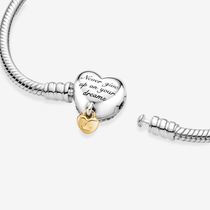 Bracelet Cha?ne Pandora Disney Moments Princess Heart Snake | AQH-34210688