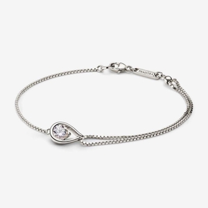 Bracelet Cha?ne Pandora Brilliance Lab-Created 0.50 ct tw Diamond Double | NPL-36081793