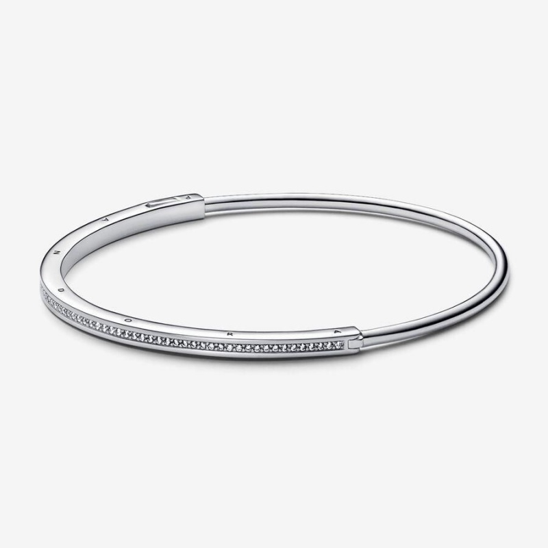 Bracelet Jonc Pandora Signature I-D Pavé | EYG-42743665