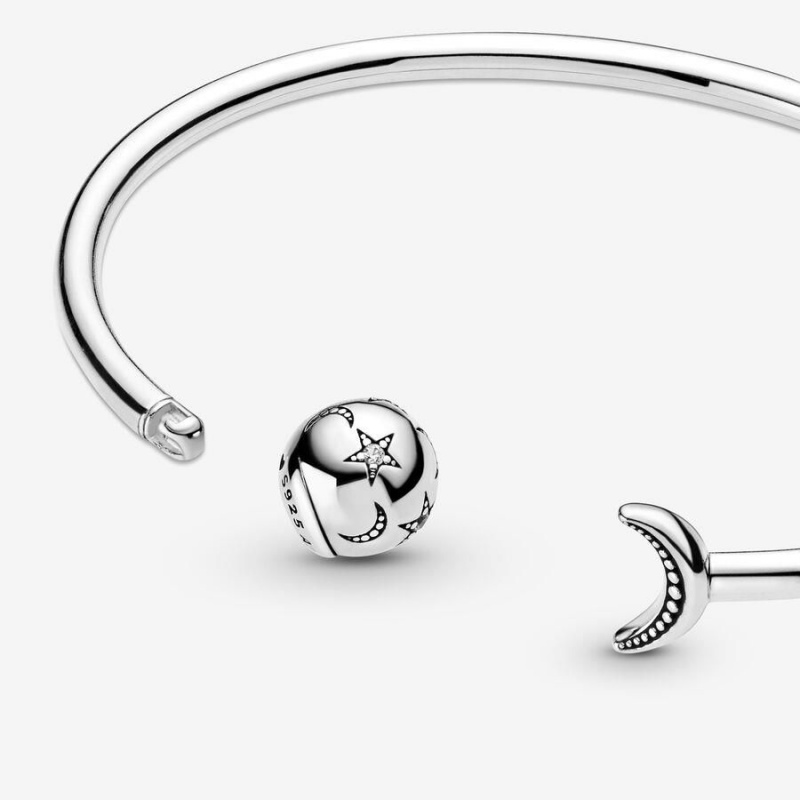 Bracelet Jonc Pandora Moments Moon & Stars Open | GOC-91358674