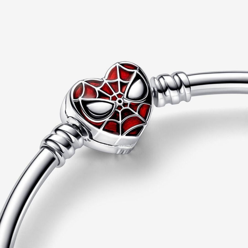 Bracelet Jonc Pandora Moments Marvel Spider-Man Mask Clasp Rouge | SLH-47340656