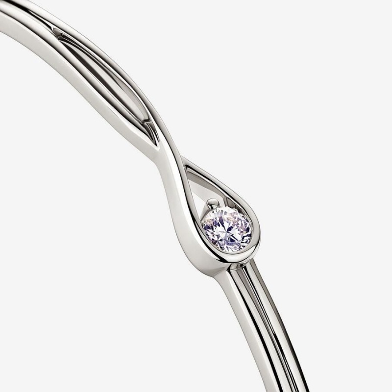 Bracelet Jonc Pandora Brilliance Lab-Created 0.25 ct tw Diamond | TES-31312457