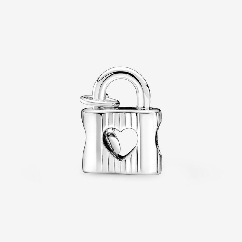 Charm Pandora Padlock & Heart Key Noir | OJQ-35433492