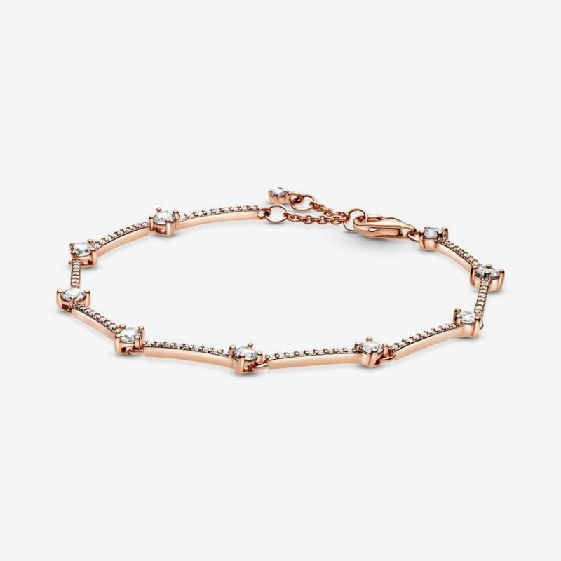 Bracelet avec Charms Pandora Sparkling Pavé Bars | ZYL-03978288